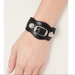 BALENCIAGA arena leather giant bracelet